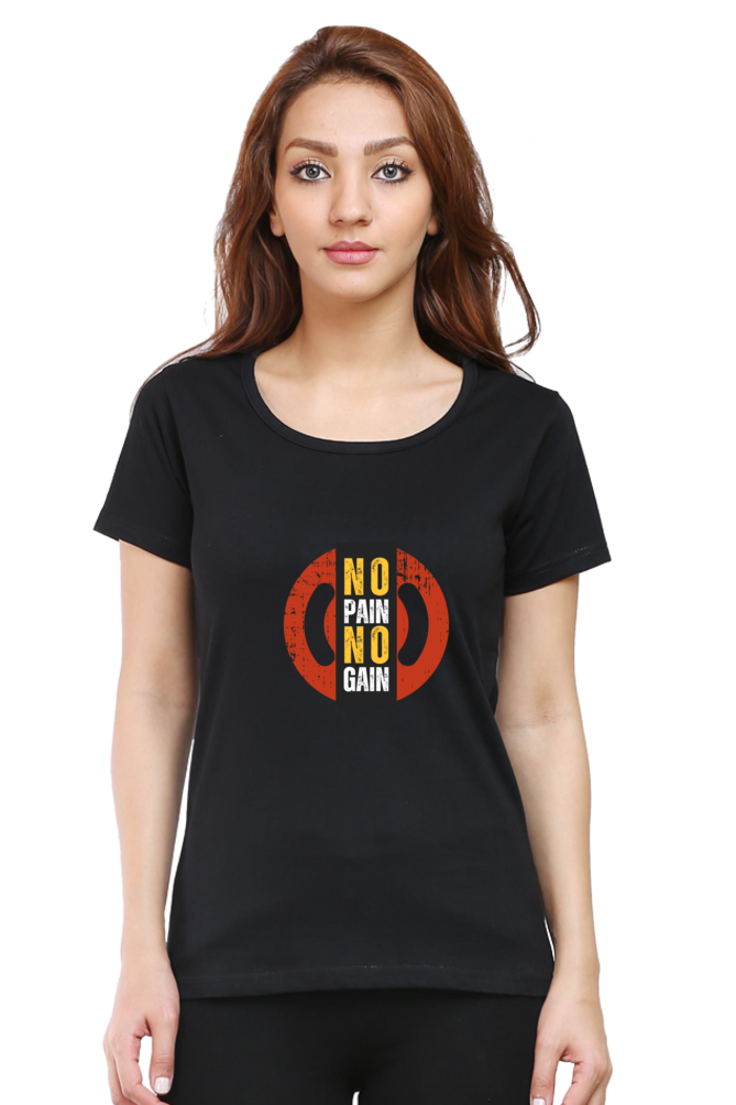 printed t shirts for women no pain no gain print to t shirt