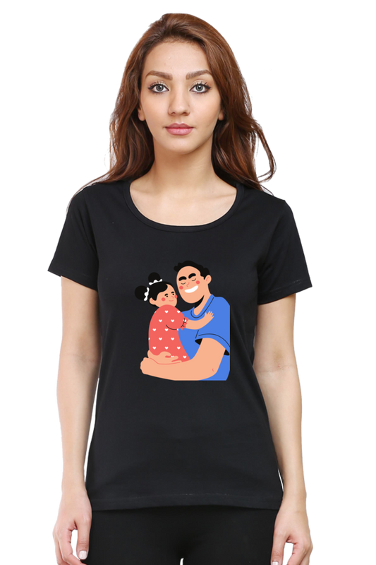 printed t shirts for women dad & daughter printed t shirts customised