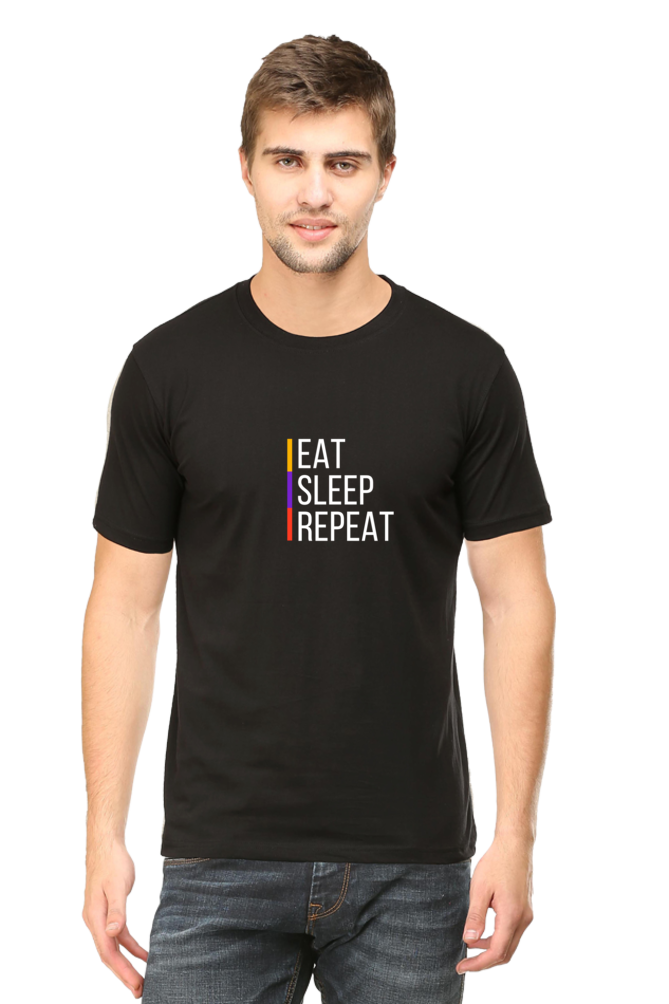 Printed T Shirts for Men eat sleep repeat Print To t Shirt