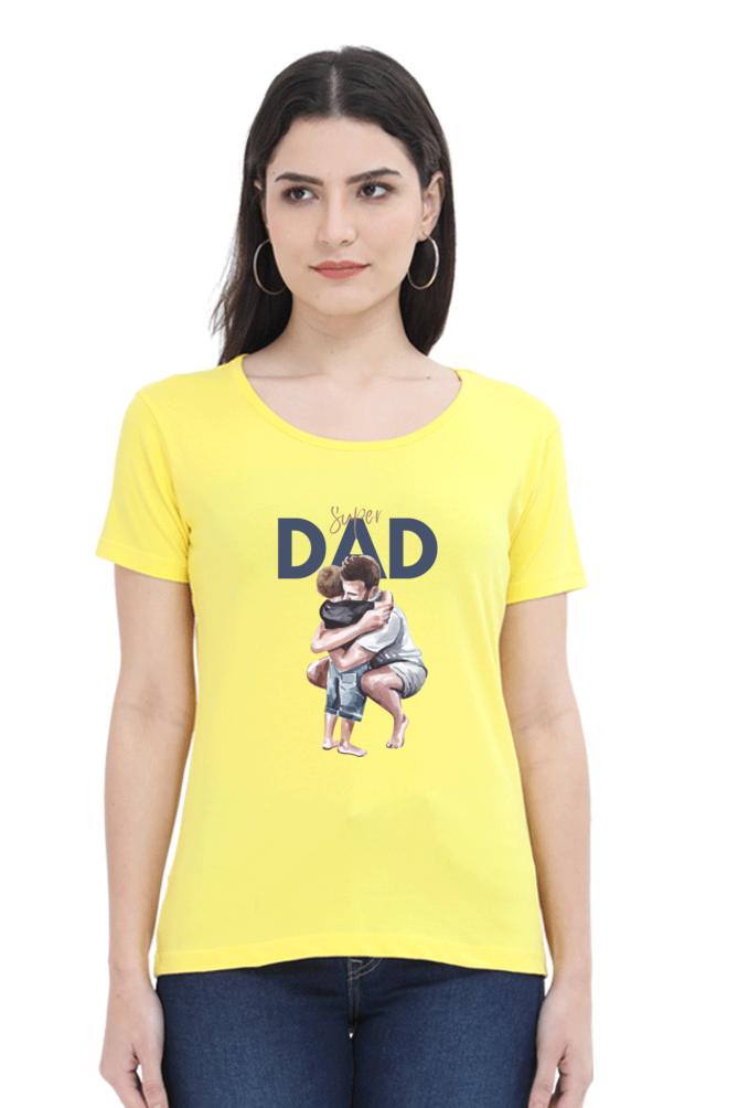 printed t shirts for women super dad printed t shirts ladies