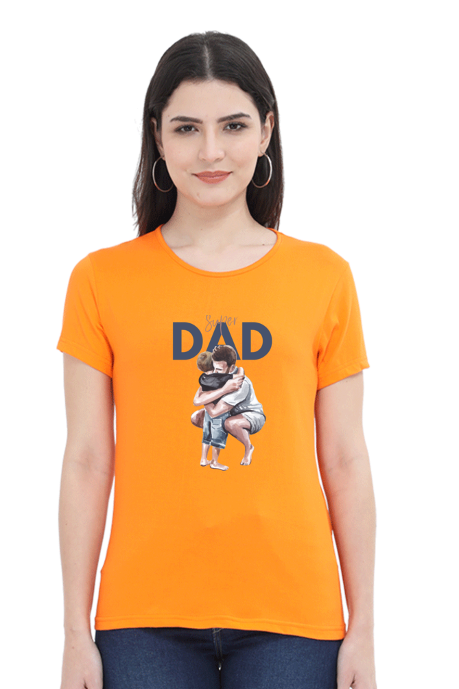 printed t shirts for women super dad printed t shirts ladies