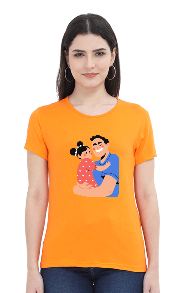 printed t shirts for women dad & daughter printed t shirts customised