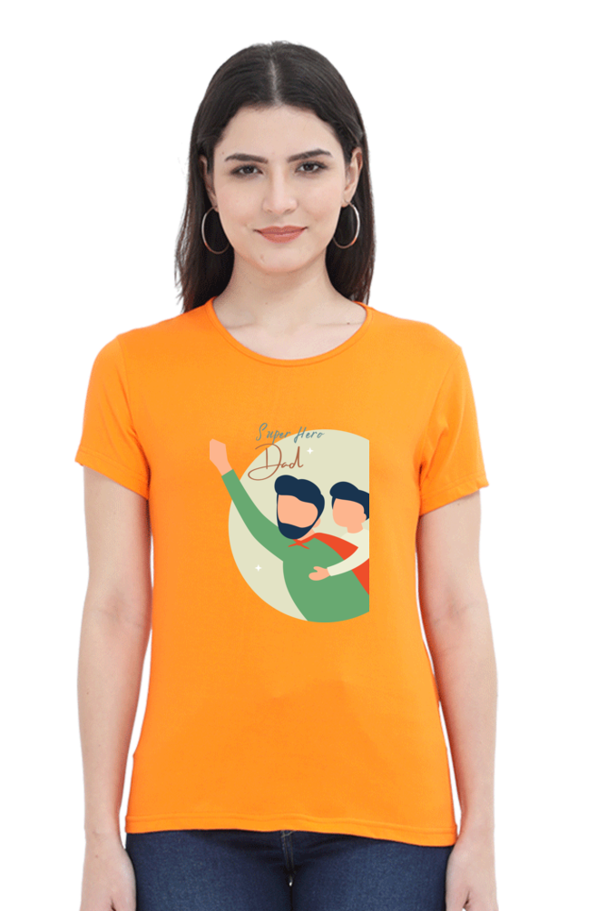 printed t shirts for women super hero dad printed t shirts ladies