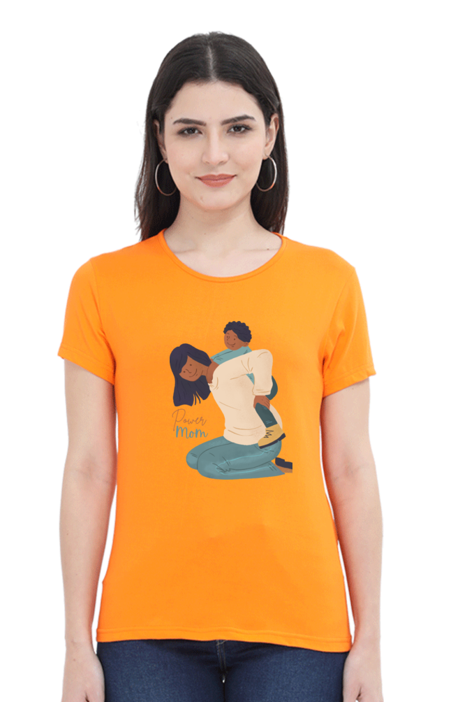 printed t shirts for women power mom printed t shirts white