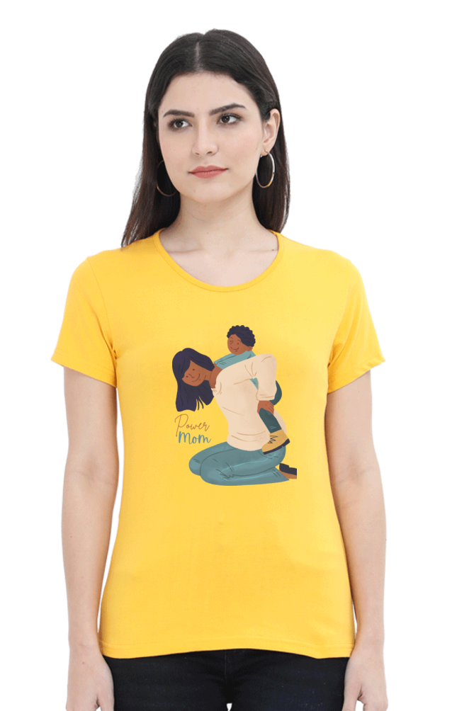 printed t shirts for women power mom printed t shirts white