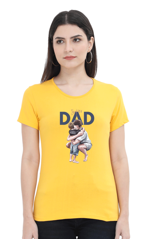 printed t shirts for women super dad printed t shirts ladies