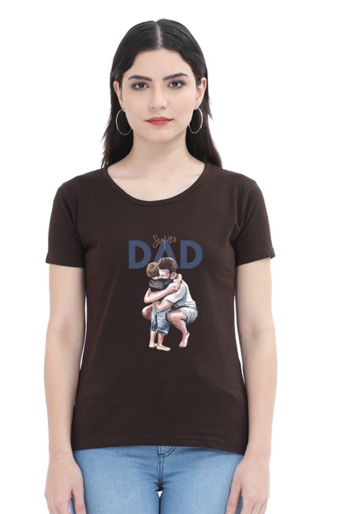 printed t shirts for women super dad printed t shirts ladies