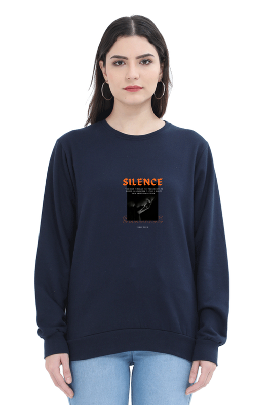 sweatshirts for women silence round neck sweatshirt women's