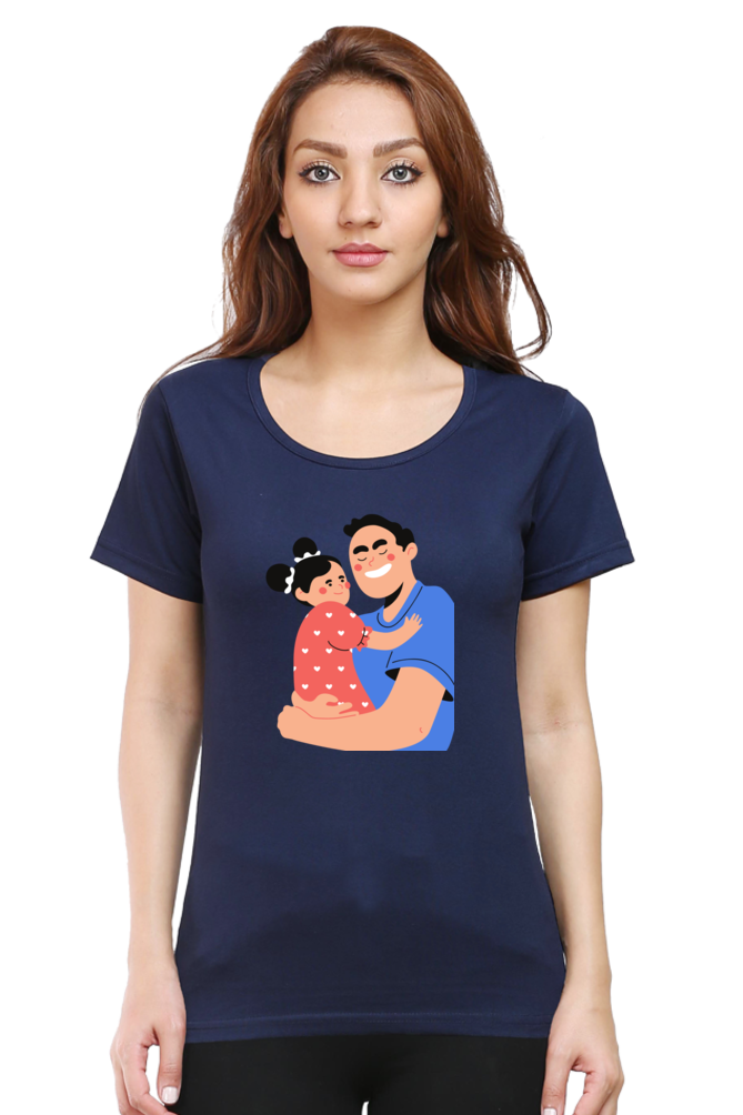 printed t shirts for women dad & daughter printed t shirts customised