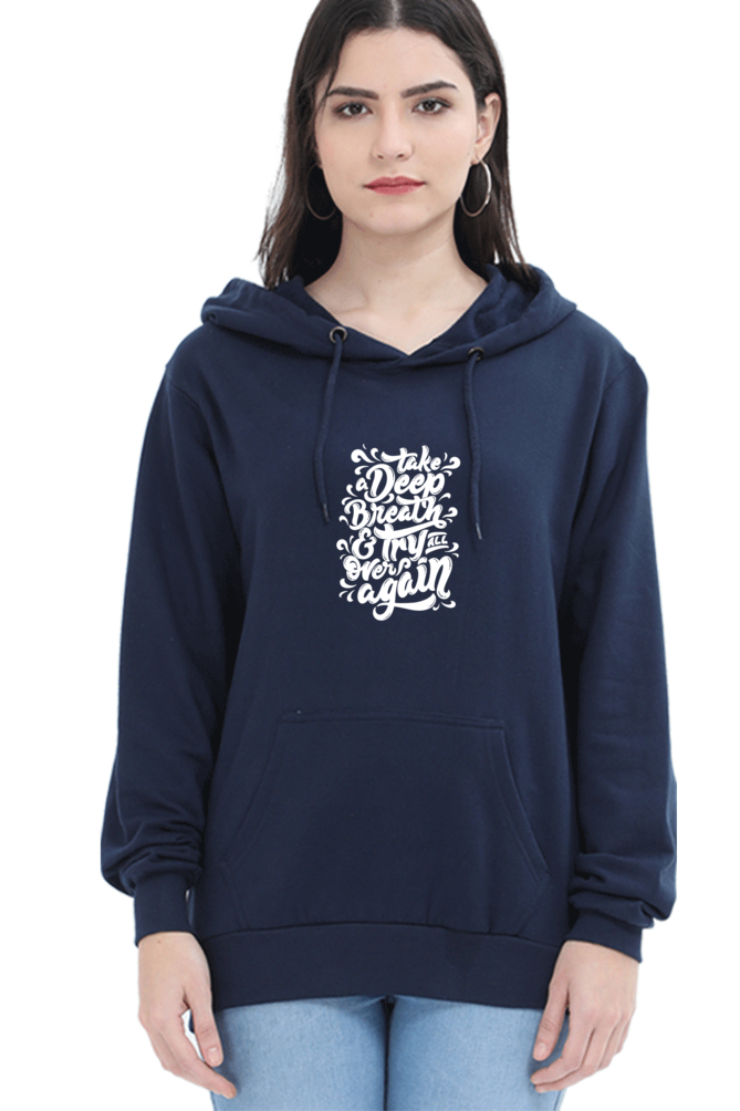 hoodies for women deep breath printed hoodies for women