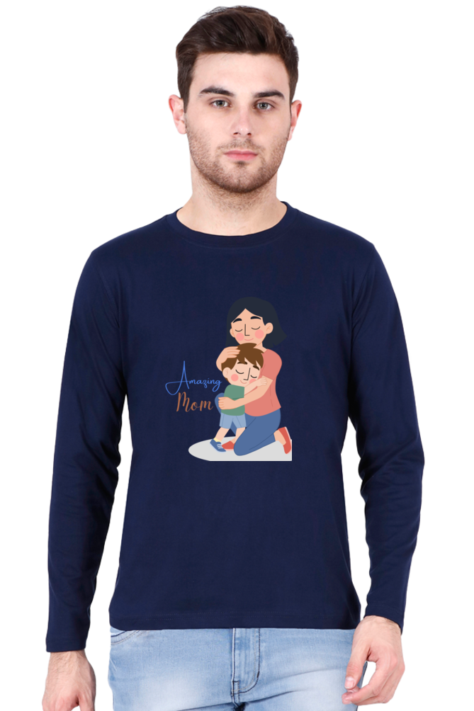 Printed Full Sleeve T Shirts amazing mom Full Sleeve Plain T Shirts