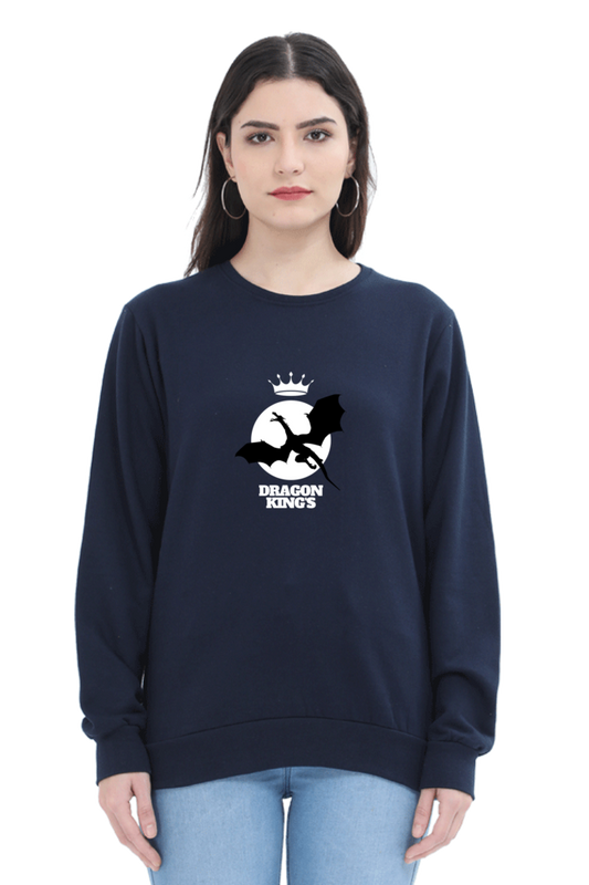 sweatshirts for women dragon king round neck sweatshirt women's