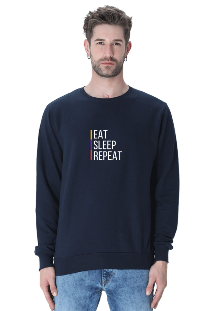 sweatshirts for men eat sleep repeat printed sweatshirts for men