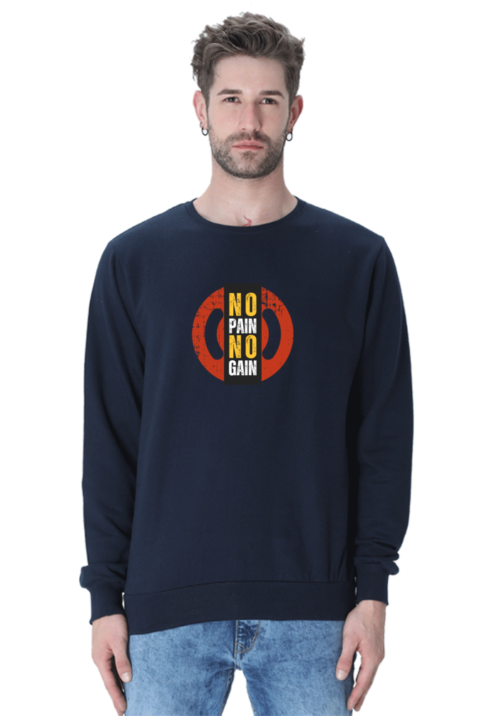 sweatshirts for men no pain no gain sweatshirts for men white