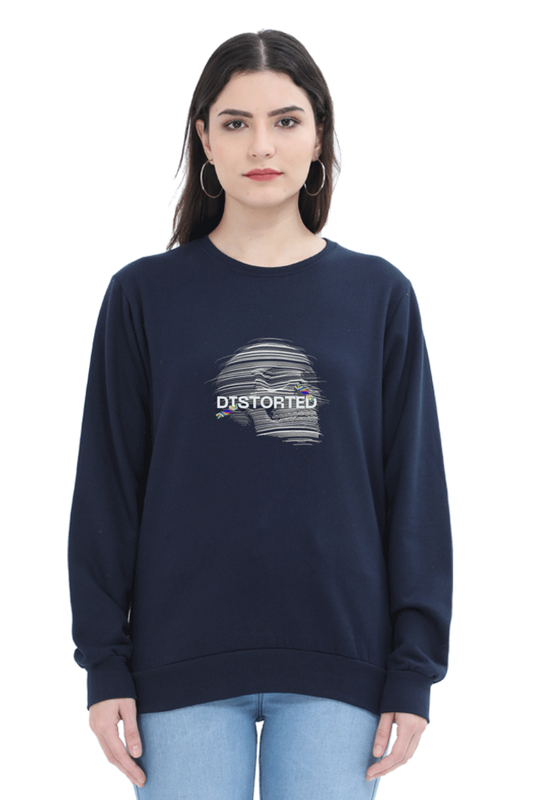 sweatshirts for women distorted skull sweatshirts cotton