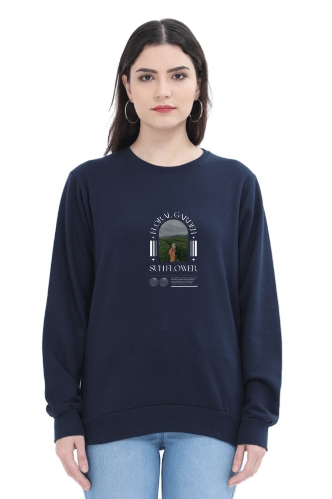 sweatshirts for women floral garden womens sweatshirts grey