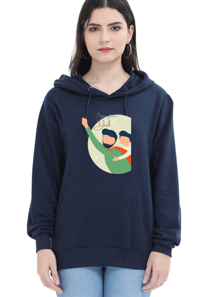 hoodies for women's super hero dad printed womens hoodies