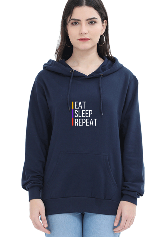 hoodies for women's eat sleep repeat printed hoodies for women