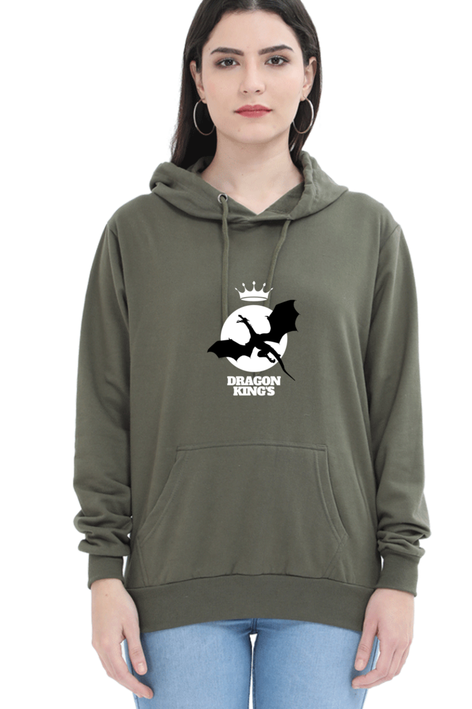 hoodies for women's dragon king printed hoodie