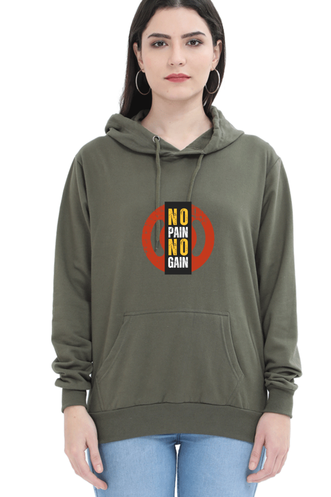 hoodies for women's no pain no gain hoodies for women grey