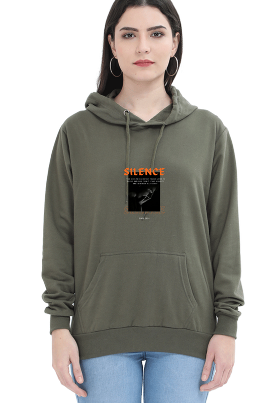 hoodies for women silence printed hoodies for women