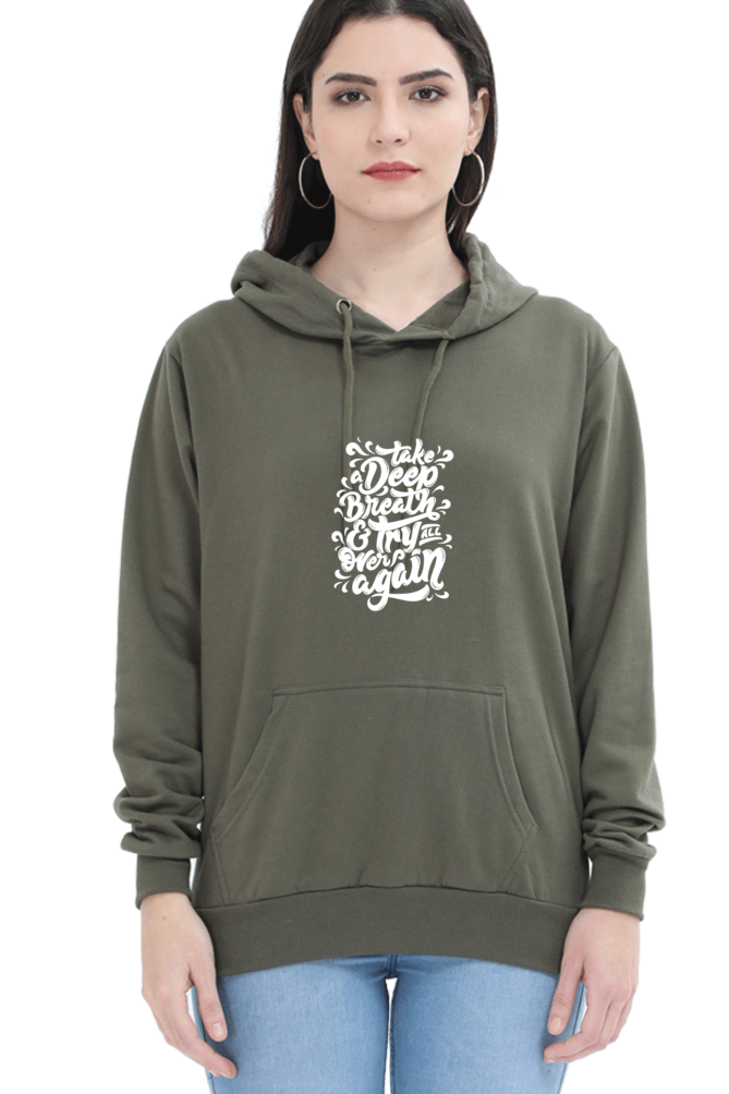 hoodies for women deep breath printed hoodies for women