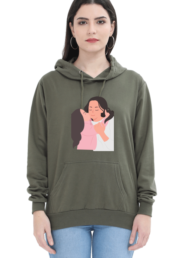 hoodies for women's mom and daughter printed hoodies for women