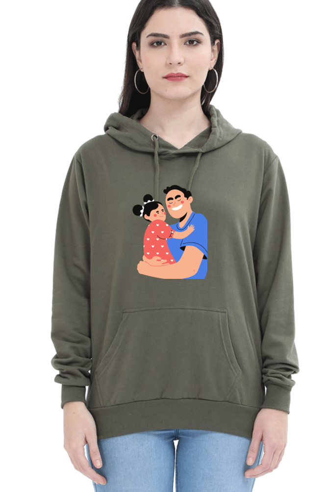 hoodies for women's dad and daughter printed hoodie