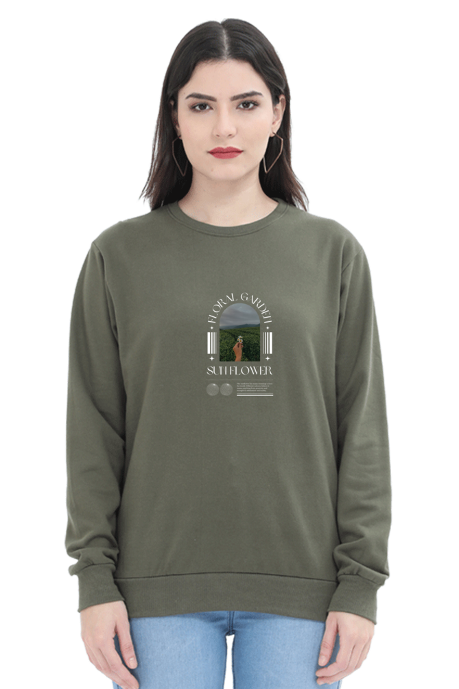 sweatshirts for women floral garden womens sweatshirts grey