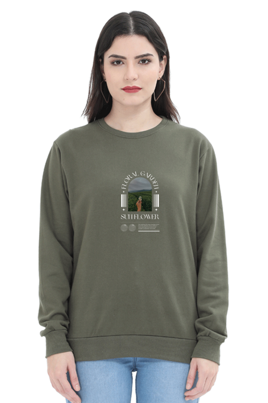 sweatshirts for women floral garden womens sweatshirts grey