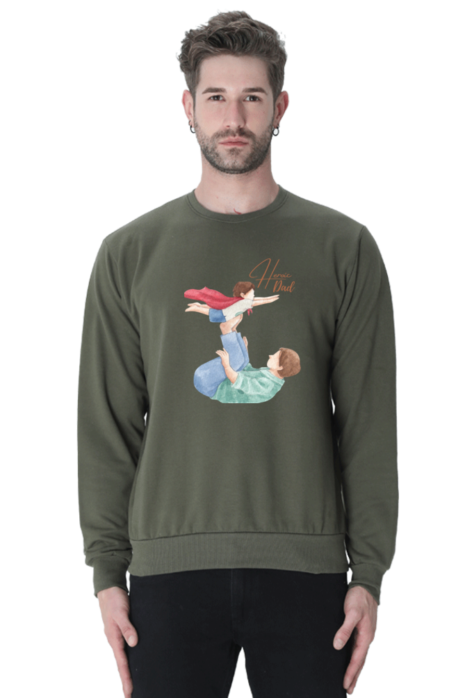 sweatshirts for men heroic dad sweatshirts for men