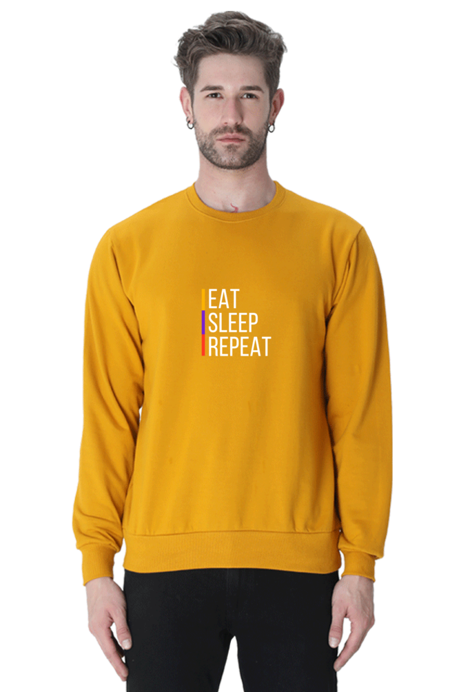 sweatshirts for men eat sleep repeat printed sweatshirts for men