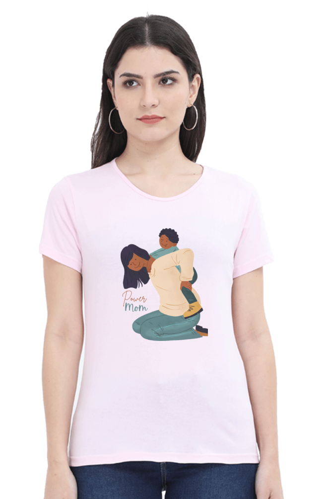 printed t shirts for women power mom printed t shirts white