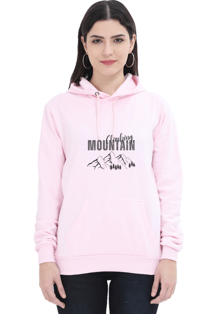 hoodies for women climbing mountain printed hoodie