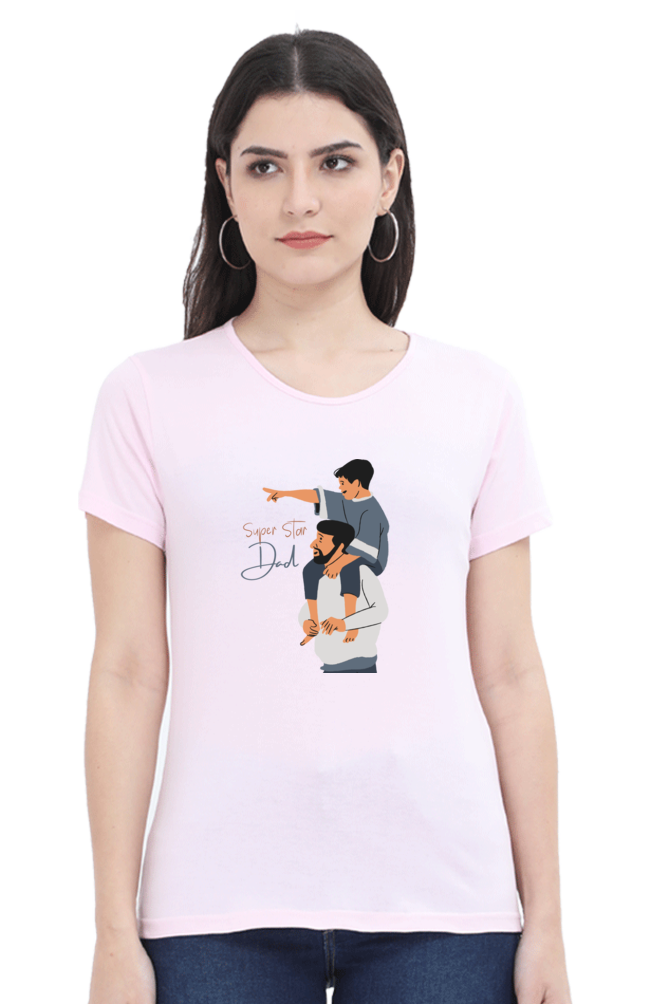 printed t shirts for women super star dad printed t shirts customised