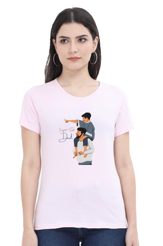 printed t shirts for women super star dad printed t shirts customised