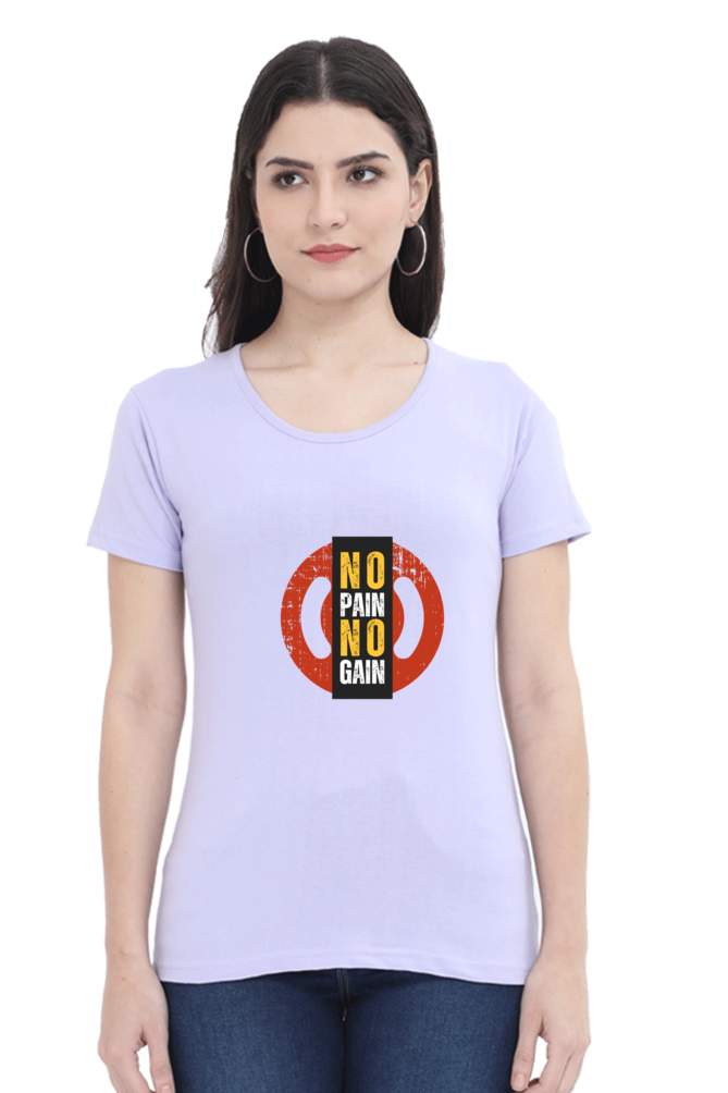 printed t shirts for women no pain no gain print to t shirt