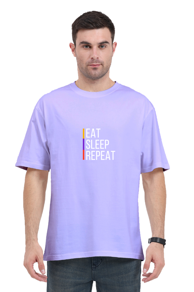 Oversized T Shirts eat sleep repeat Oversized T Shirt In Black