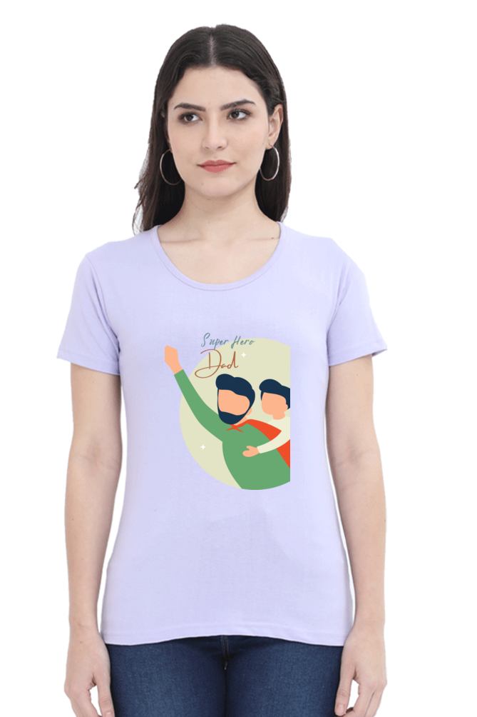 printed t shirts for women super hero dad printed t shirts ladies