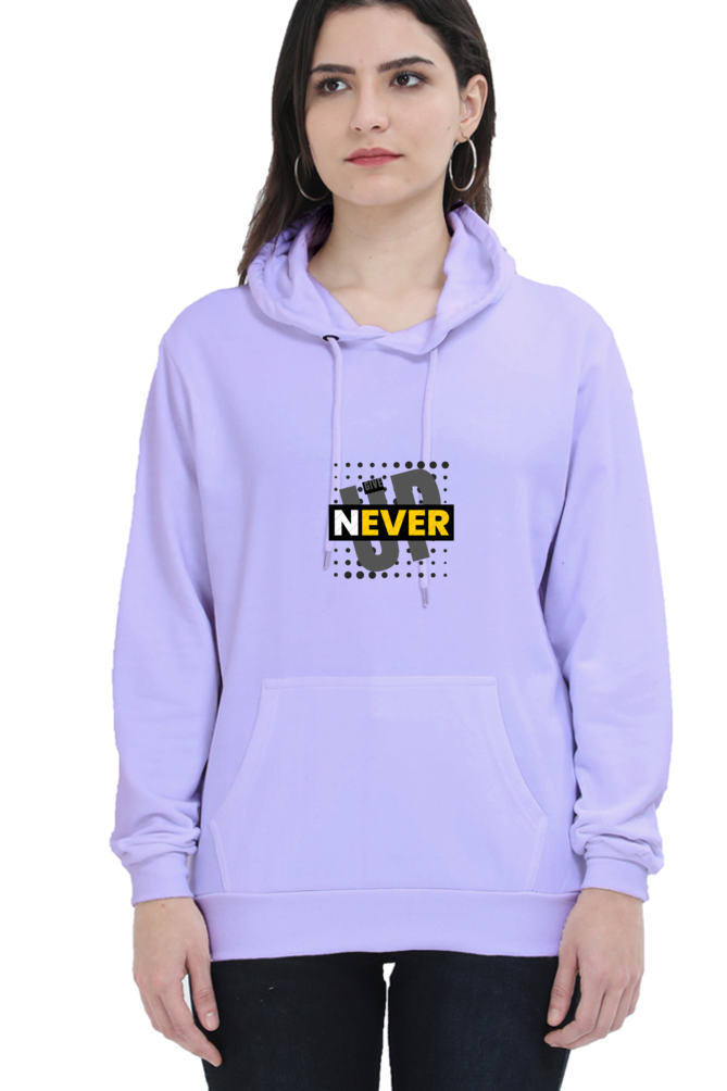 hoodies for women never give up printed hoodie