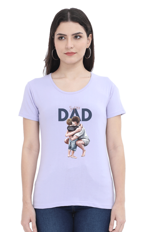 printed t shirts for women super dad printed t shirts ladies