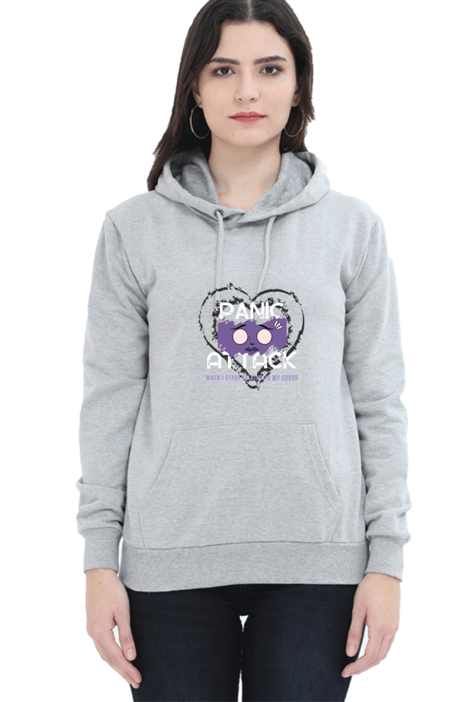 hoodies for women panic attack printed hoodie