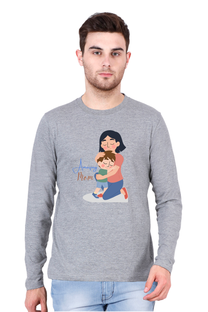 Printed Full Sleeve T Shirts amazing mom Full Sleeve Plain T Shirts