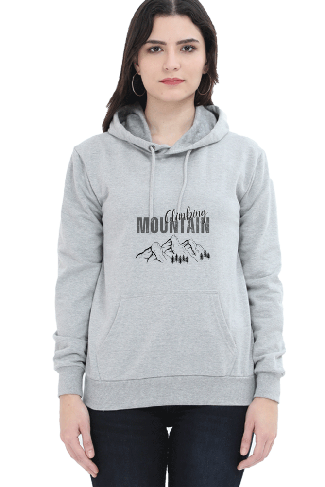 hoodies for women climbing mountain printed hoodie