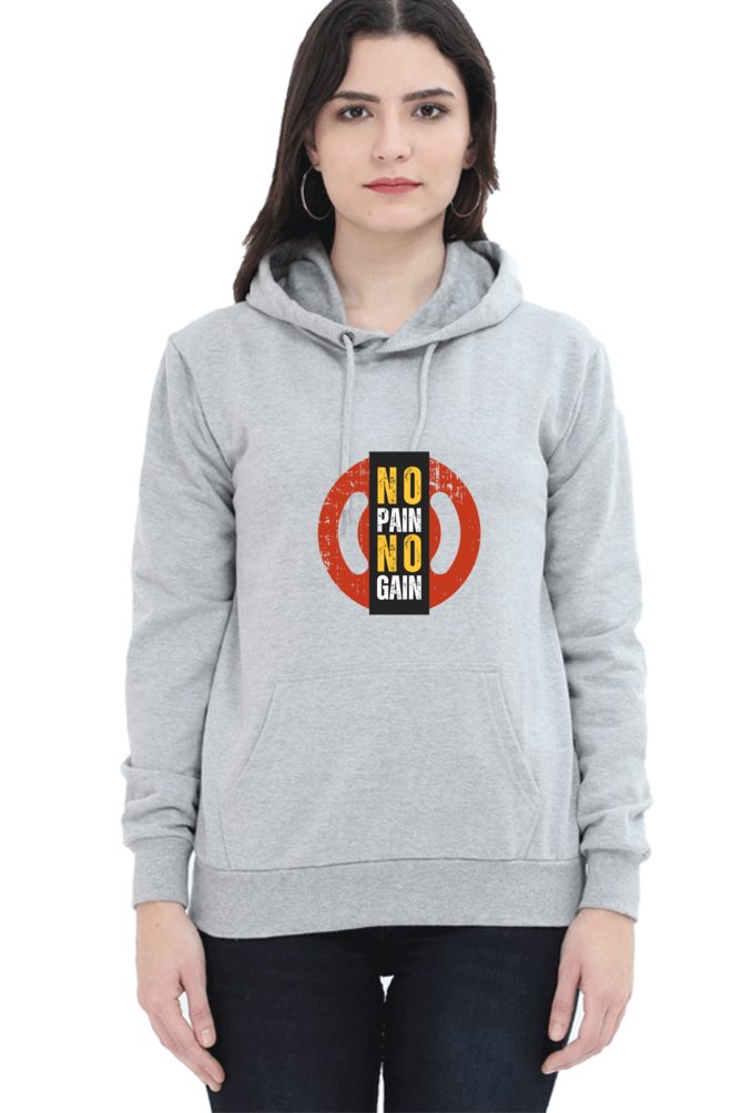 hoodies for women's no pain no gain hoodies for women grey