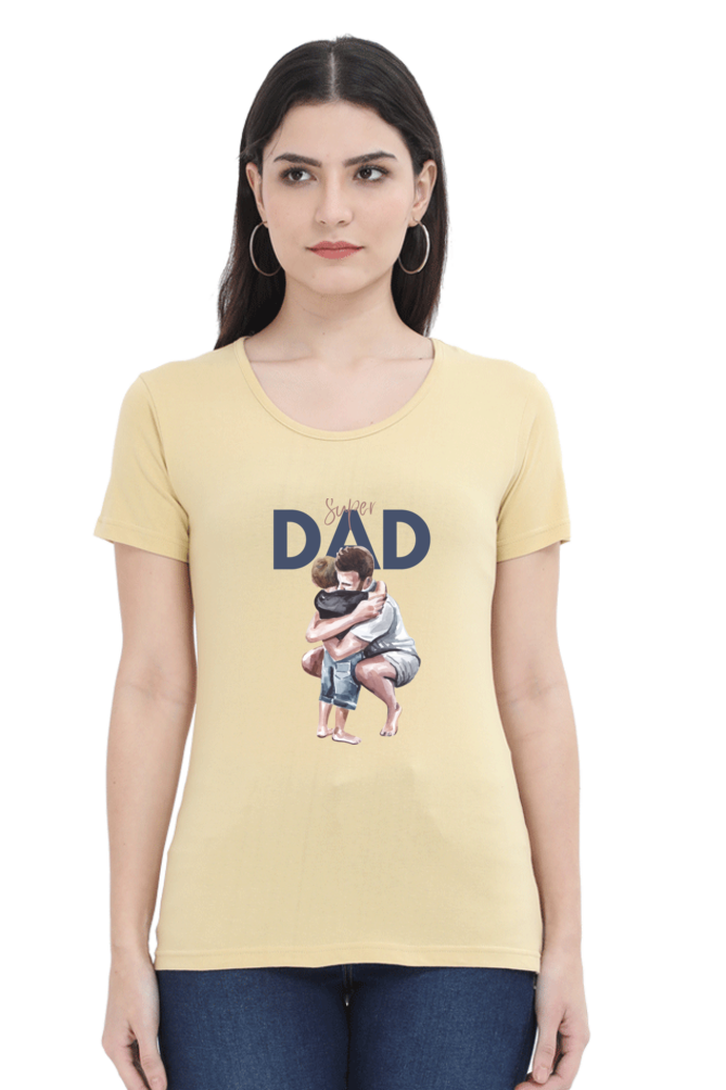 printed t shirts for women super dad printed t shirts ladies