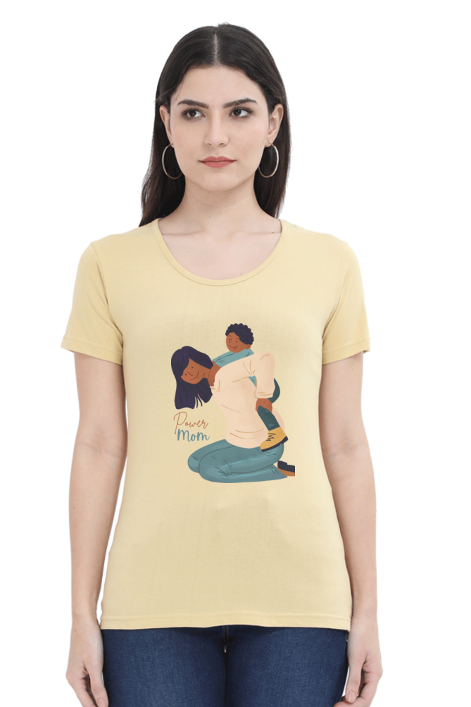 printed t shirts for women power mom printed t shirts white