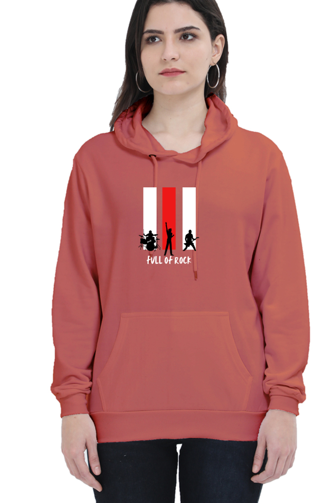 hoodies for women full of rock printed hoodies for women