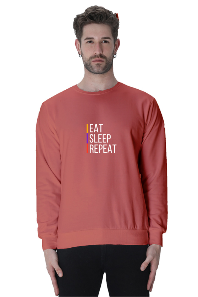 sweatshirts for men eat sleep repeat printed sweatshirts for men