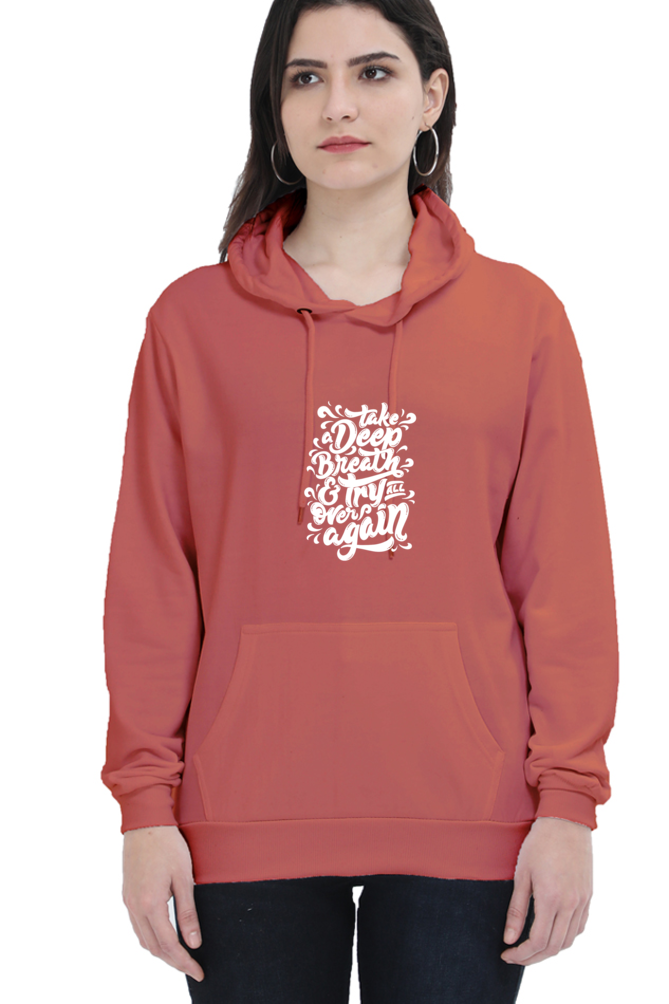 hoodies for women deep breath printed hoodies for women